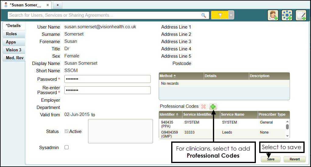 V360 - Org Services - Add User tab